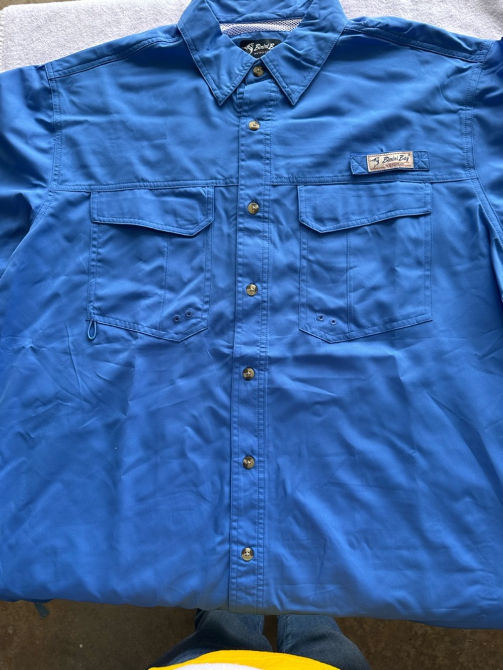 Bimini Bay Men's Blue Button-Fishing Shirt NWT - Picture 4 of 4